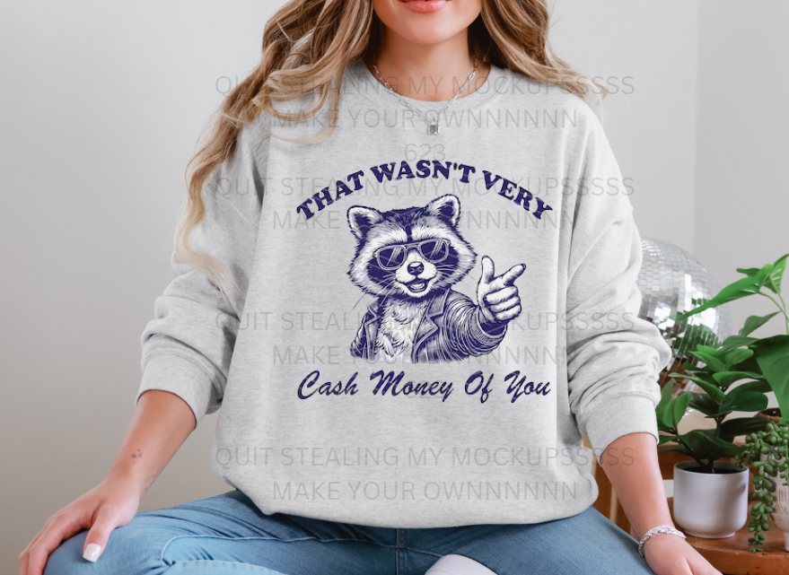 Cash Money Racoon Crew or Tee